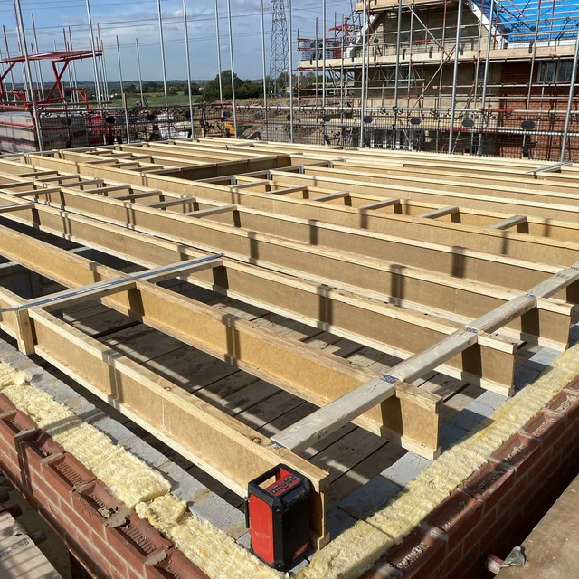 Floor joist package on a new build development