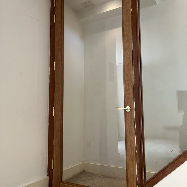 Glazed oak screen joinery